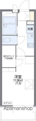 レオパレススカイトレイン(1K/4階)の間取り写真