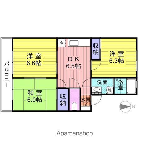 プレゼンス源Ⅰ(3DK/2階)の間取り写真