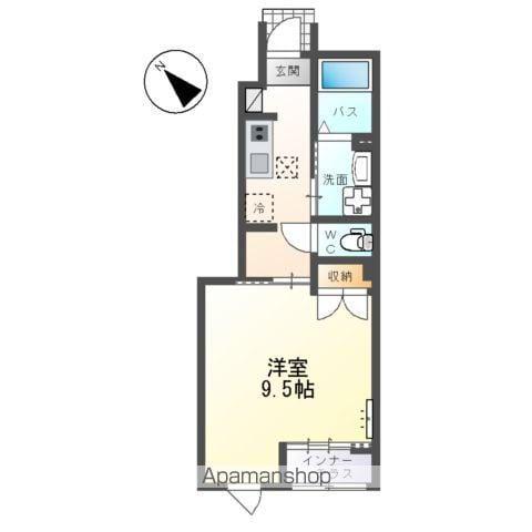 アメリアハイツ(1K/1階)の間取り写真