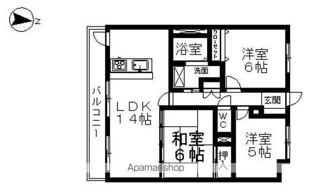 ファヴォール白壁(1SLDK/8階)の間取り写真