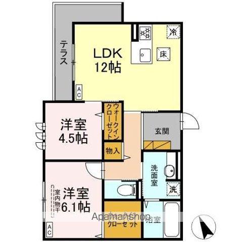 DS LIEN  D(2LDK/1階)の間取り写真