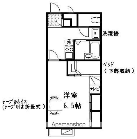 レオパレスアグリ(1K/2階)の間取り写真