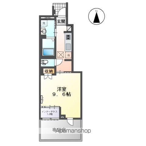 森本2丁目アパートⅡ(1K/1階)の間取り写真