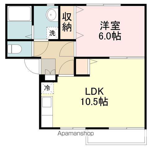 タウニー台原(1LDK/2階)の間取り写真