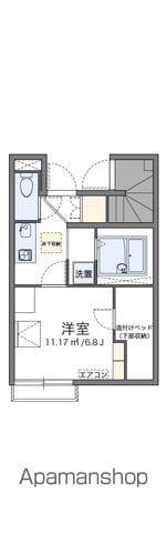 レオネクストアペゼ(1K/1階)の間取り写真