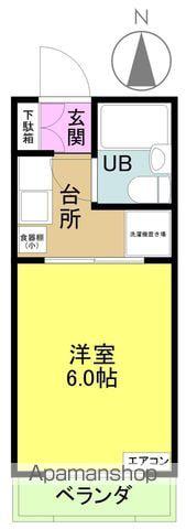 P.D.MハイムⅠ(1K/1階)の間取り写真