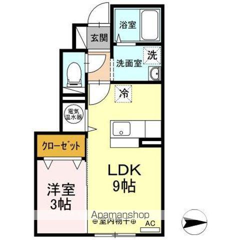 フローラル花園(1LDK/1階)の間取り写真