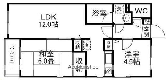 エスプワールグラン(2LDK/1階)の間取り写真