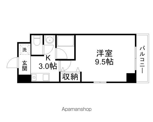 UNIVERSⅡ(1K/8階)の間取り写真