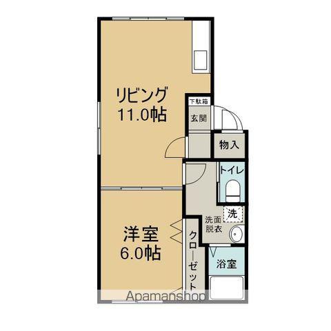 サファイア(1LDK/1階)の間取り写真