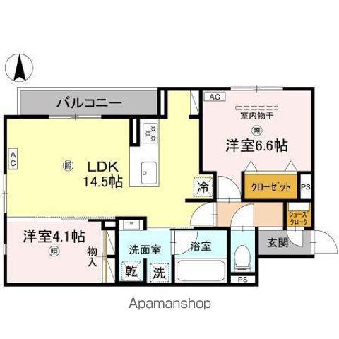 クラシスト加美東(2LDK/2階)の間取り写真