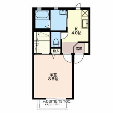 MAST TOWN 出川B(1K/1階)の間取り写真