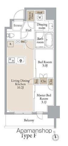 JMFレジデンス浅草橋三丁目(2LDK/5階)の間取り写真