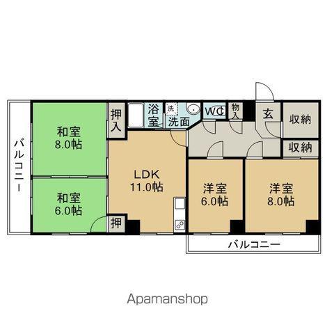 メロディーハイム(4LDK/2階)の間取り写真