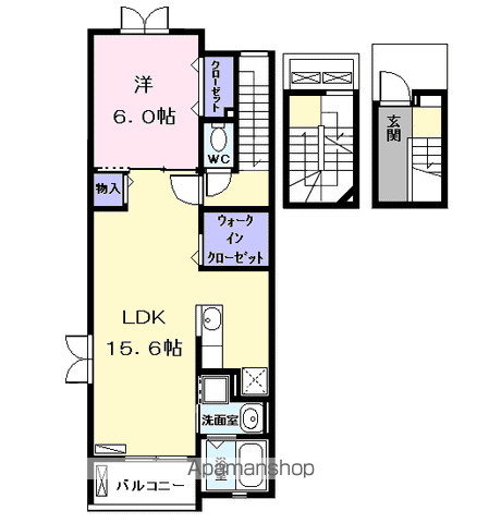 エターナルⅡ(1LDK/3階)の間取り写真