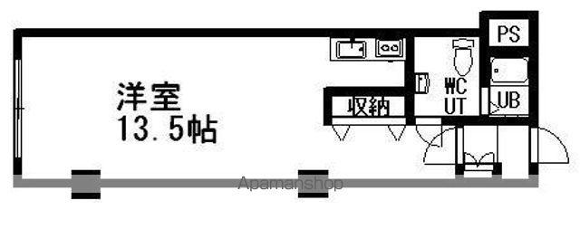ロムペリィビル(ワンルーム/4階)の間取り写真
