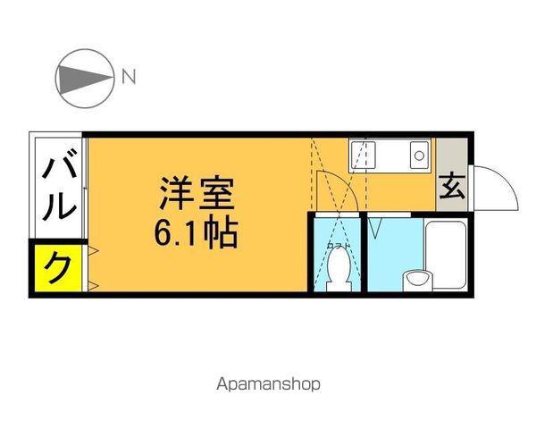 ブレインズ姪浜Ⅰ(ワンルーム/2階)の間取り写真