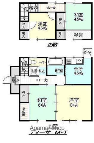 東北本線 小牛田駅 徒歩15分 2階建 築41年(4DK)の間取り写真