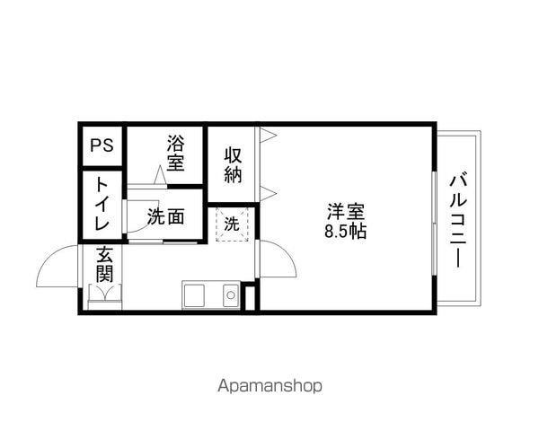 ドーミトゥリィ久野部(1K/2階)の間取り写真