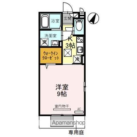 リードパレス(1K/1階)の間取り写真