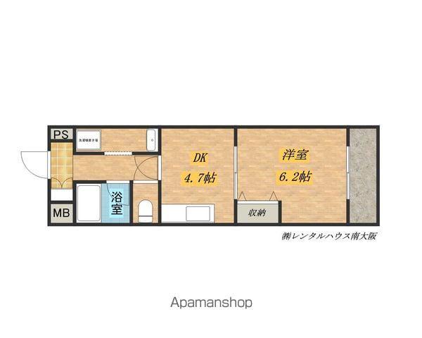 エスペランス(1DK/1階)の間取り写真