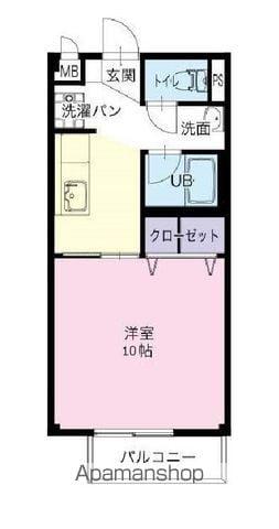 SURPLUSDIX(1K/2階)の間取り写真