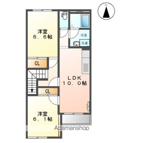 アルモニー・アイ(2LDK/2階)の間取り写真