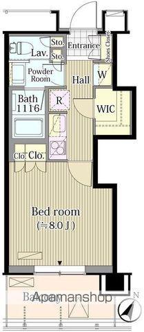 メルクマール京王笹塚レジデンス(1K/12階)の間取り写真