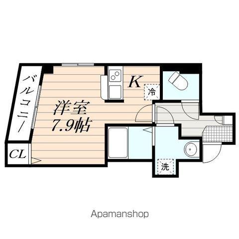 グラン・セントラル(1K/1階)の間取り写真