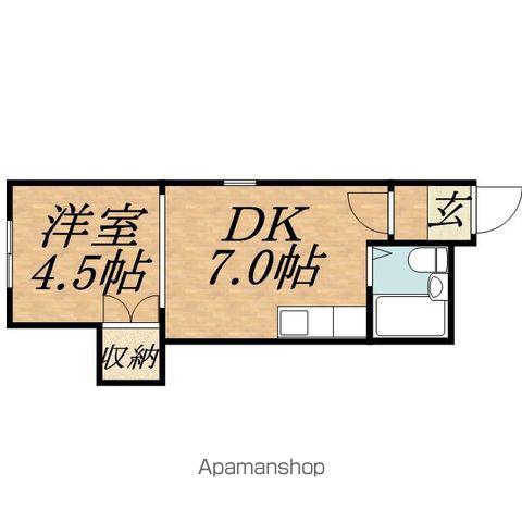 リバティインハイム(1DK/1階)の間取り写真