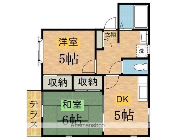 コーポコヤス(2DK/1階)の間取り写真