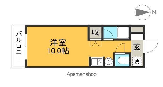 テイクプラス(ワンルーム/3階)の間取り写真