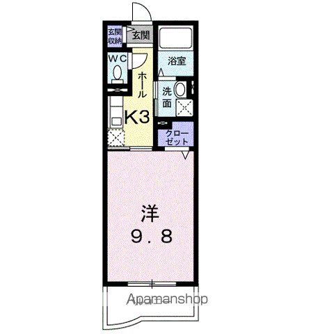 アドックヒルズ(1K/3階)の間取り写真
