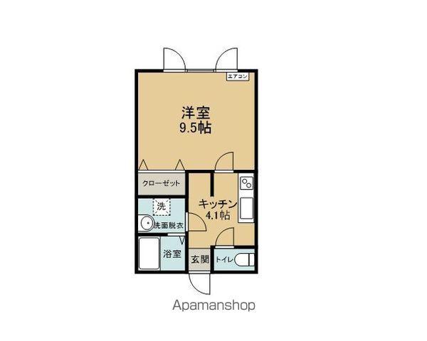 メゾンリベルテ(1K/1階)の間取り写真