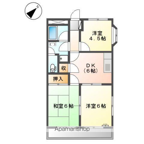 エスポワール(3DK/2階)の間取り写真