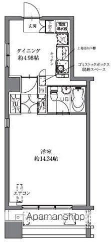 HF八丁堀レジデンスⅡ(2K/8階)の間取り写真