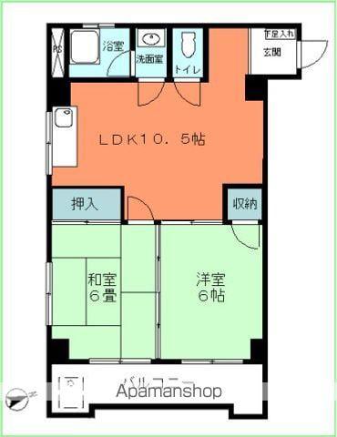 ISKマンション(2LDK/4階)の間取り写真