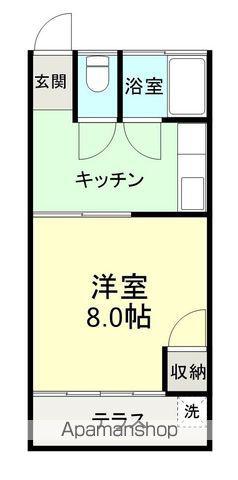 林アパート(1K/1階)の間取り写真
