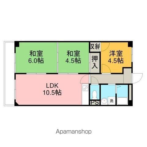 セジュールHIRO(3LDK/3階)の間取り写真