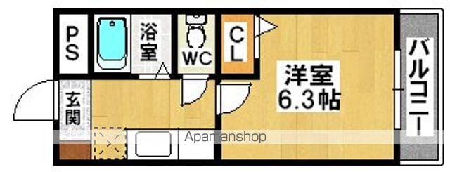 プリミエール白鷺(1K/3階)の間取り写真