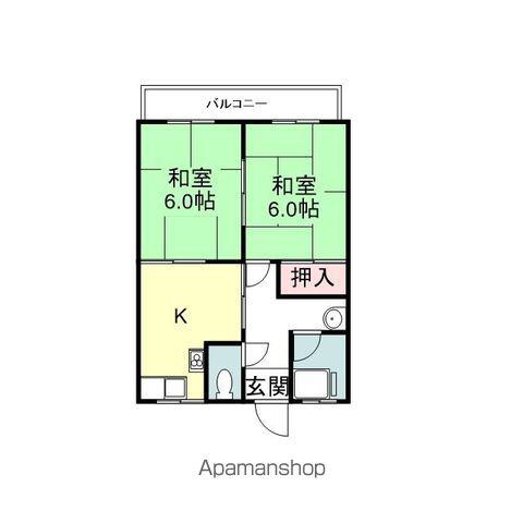 小川アパート(2DK/1階)の間取り写真