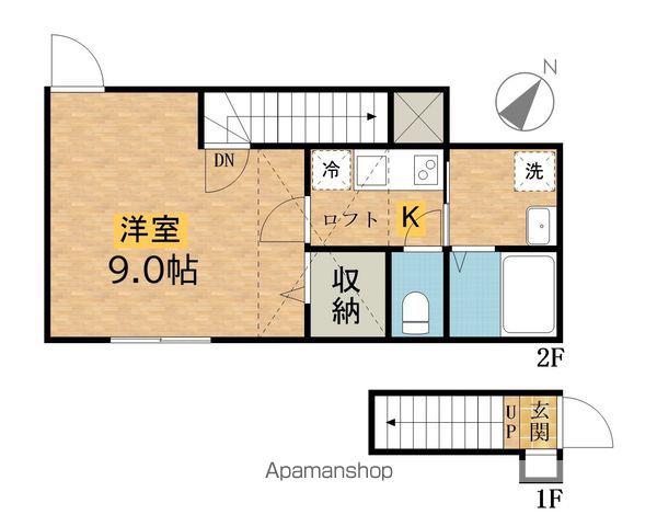 グランコート高尾町Ⅲ(1K/1階)の間取り写真