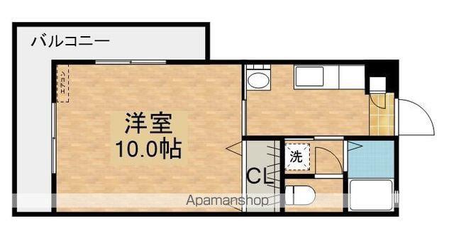 マンションシャルムA(1K/2階)の間取り写真
