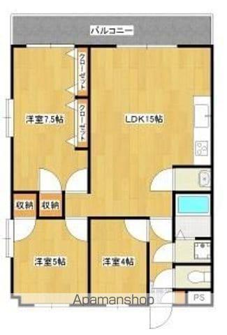 クレール長者原駅前(3LDK/4階)の間取り写真