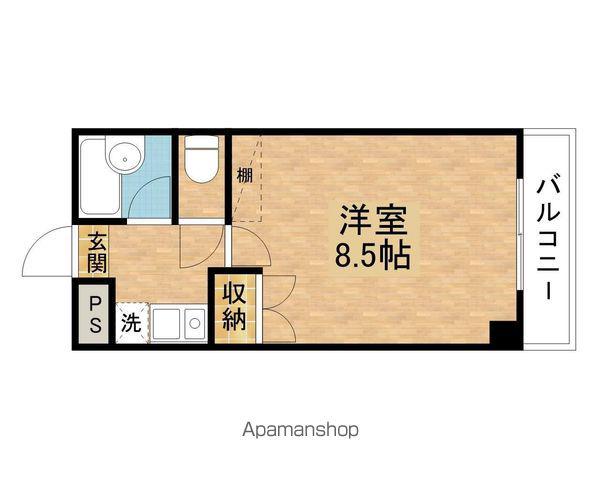 レイクハウス堅田A(1K/2階)の間取り写真