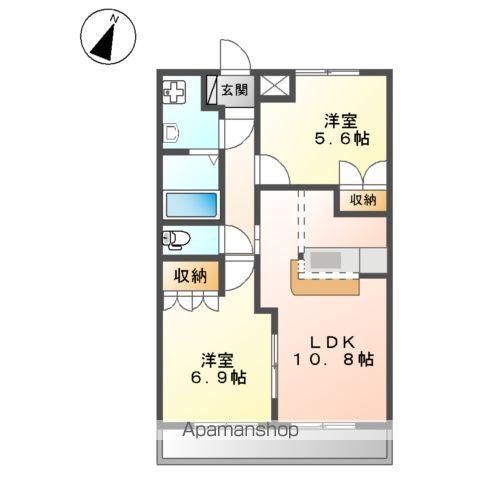 TIARE(2LDK/2階)の間取り写真