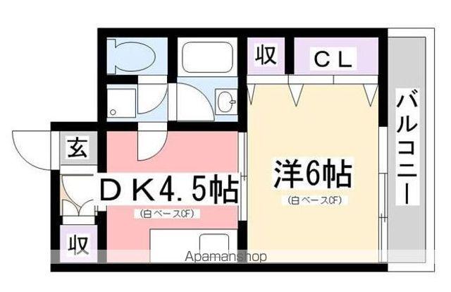 阿佐ヶ谷パレス(1DK/2階)の間取り写真