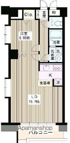 コアシティ中野坂上(1LDK/10階)の間取り写真