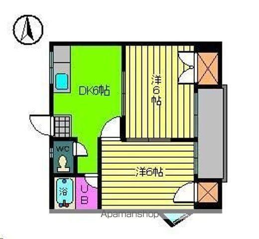 アーバンハイツ玉井(2DK/4階)の間取り写真