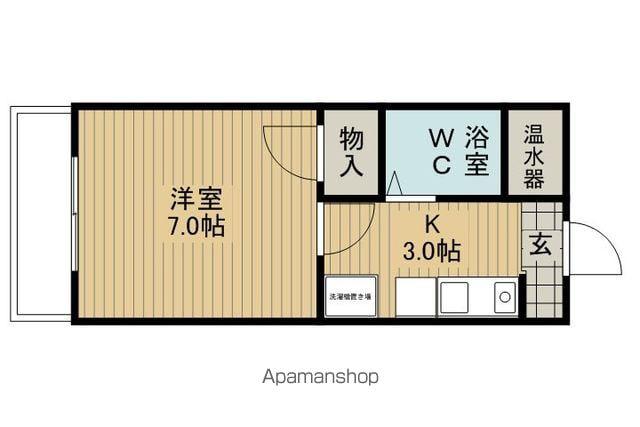 コーポU(1K/1階)の間取り写真